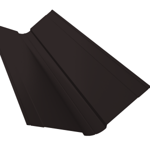Планка ендовы верхней фигурной 150x150 0,5 Drap RAL 9005 черный (2м)