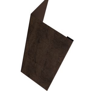 Нащельник (для калиток и ворот) 25х35 жалюзи Milan, Tokyo, Palermo 0,45 Print Elite Antique Wood TwinColor (L2,5)