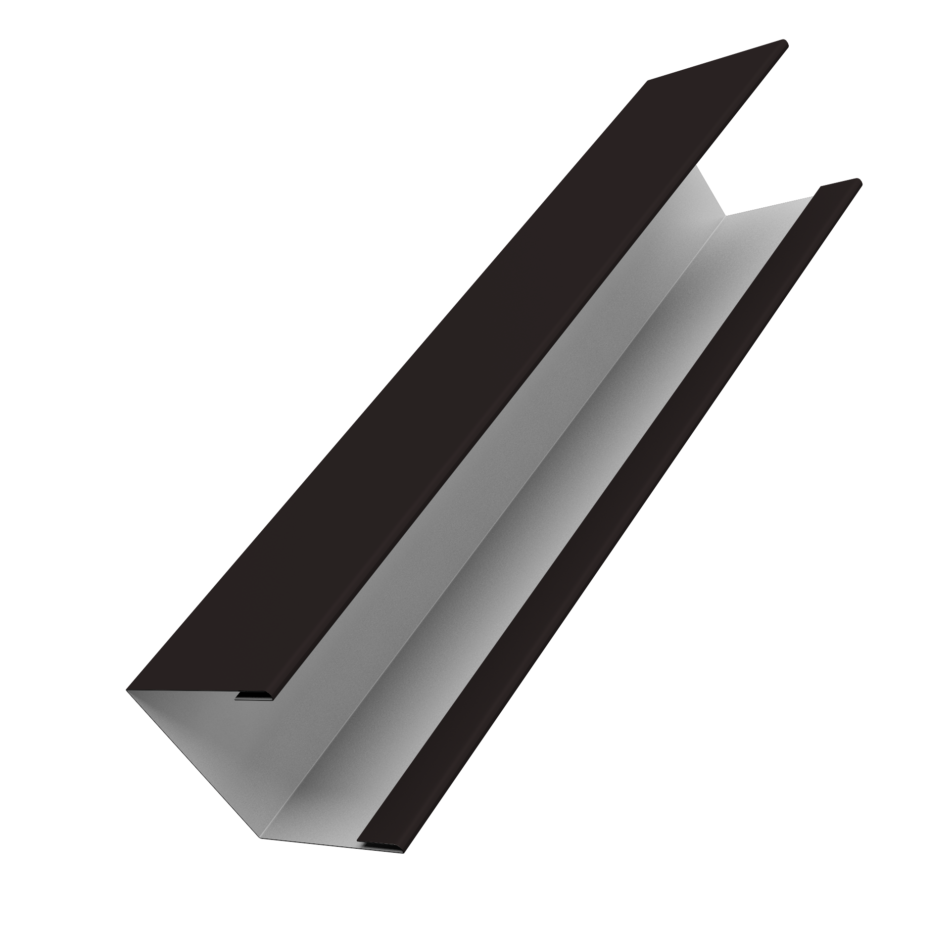 Крышка жалюзи Milan Slim 0,5 Satin Matt RAL 9005 черный (3м)