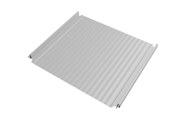 Кликфальц Double Pro Gofr Grand Line 0,45 Drap TX с пленкой на замках RAL 7047 телегрей 4