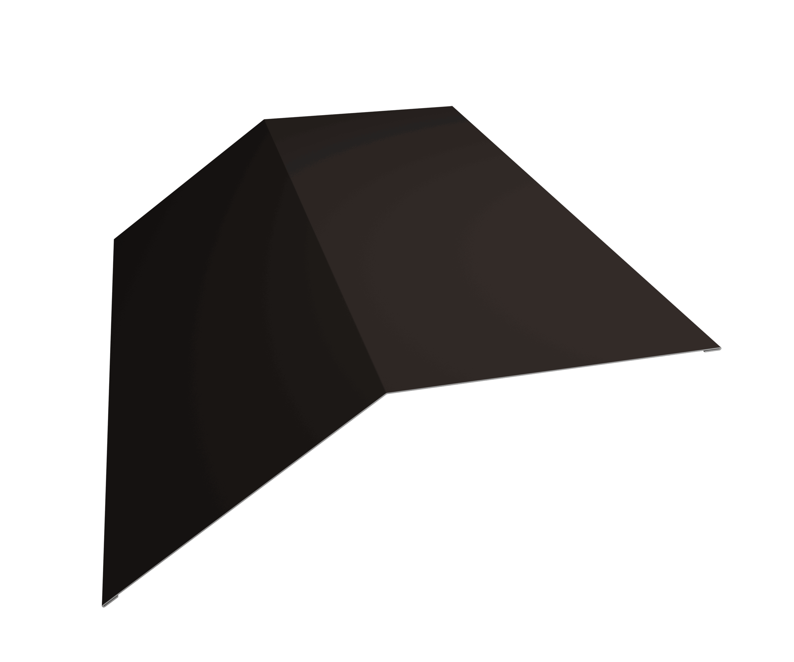 Планка конька плоского 190х190 0,5 Drap RR 32 темно-коричневый (2м)