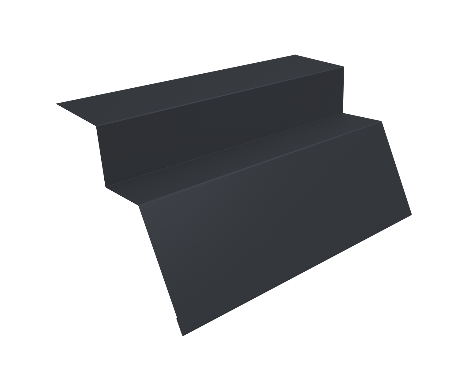 Планка карнизная для металлочерепицы квинта Uno 0,5 Satin с пленкой RAL 7024 мокрый асфальт (2м)
