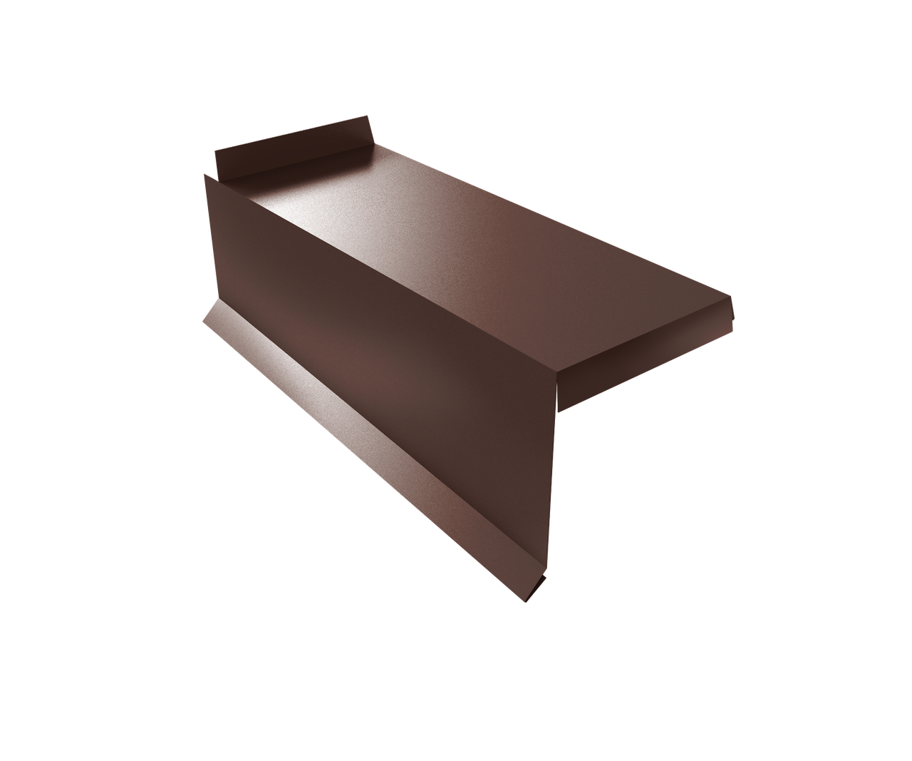 Планка торцевая сегментная Квадро профи Левая 0,45 Drap TR RAL 8017 шоколад