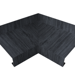 Угол отлива внутренний 70 0,45 Print Premium с пленкой Grey Wood TwinColor