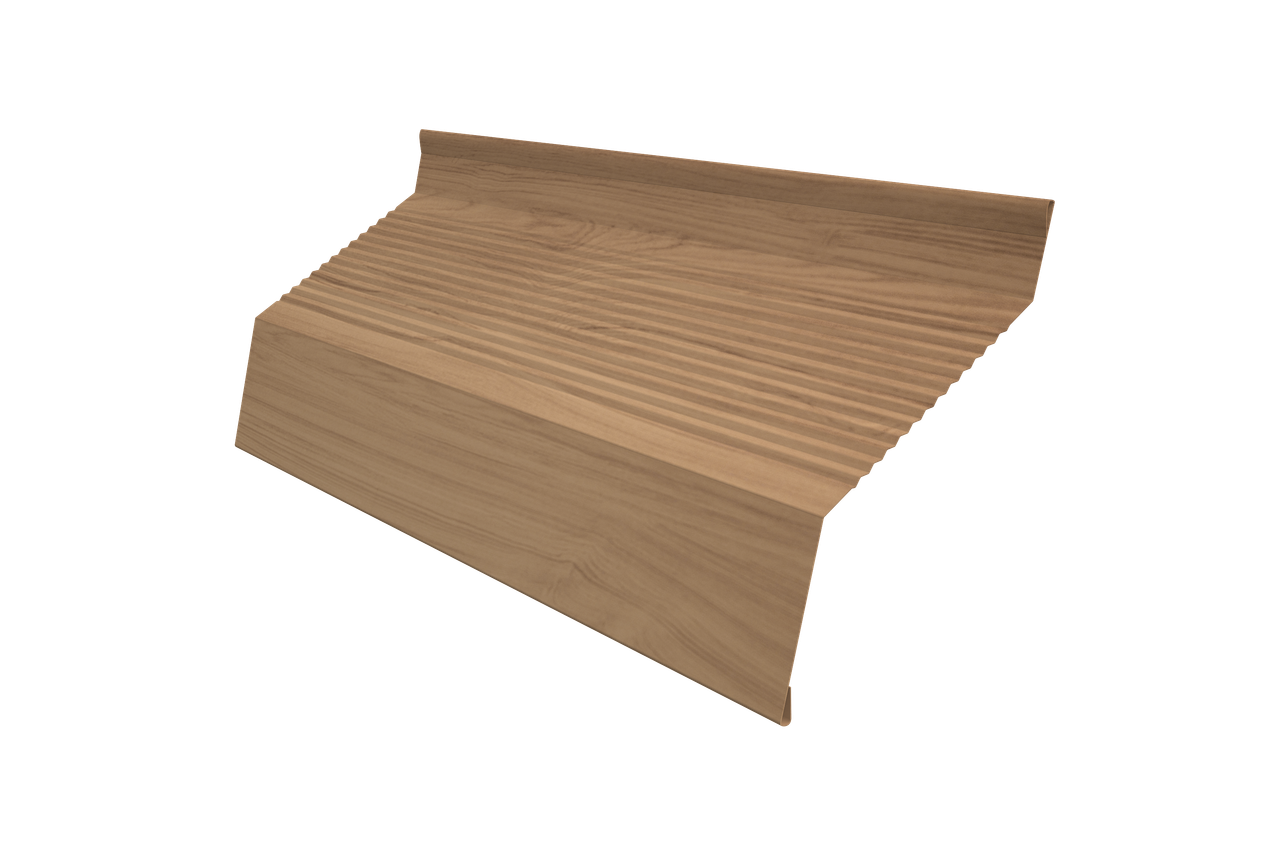 Ламель забора жалюзи Milan new gofr 0,45 Print Elite с пленкой Honey Wood TwinColor