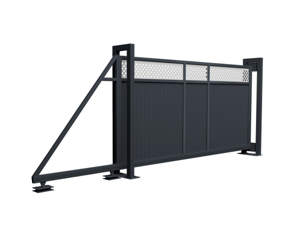 Ворота откатные Estet Plus 2,0х4,5 RAL 7024/1013