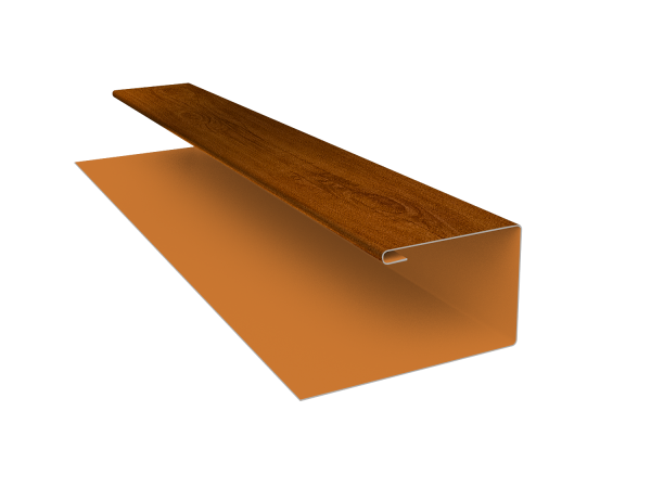 Планка П-образная Блок-Хаус new Grand Line 0,4 Print Premium Golden Wood Intense FTC (3м)