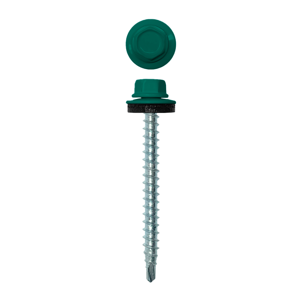 Саморез кровельный 4,8х50 (150шт) сверло №1 RAL 6026