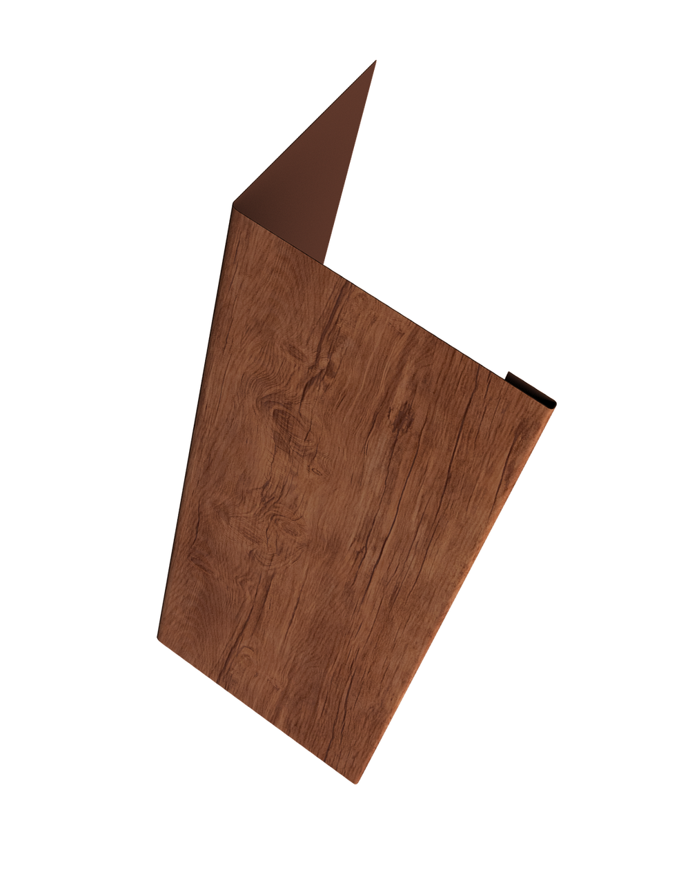 Нащельник (для калиток и ворот) 25х35 жалюзи Milan, Tokyo, Palermo 0,45 Print Premium Rowan Wood Intense FTC (L2,0)
