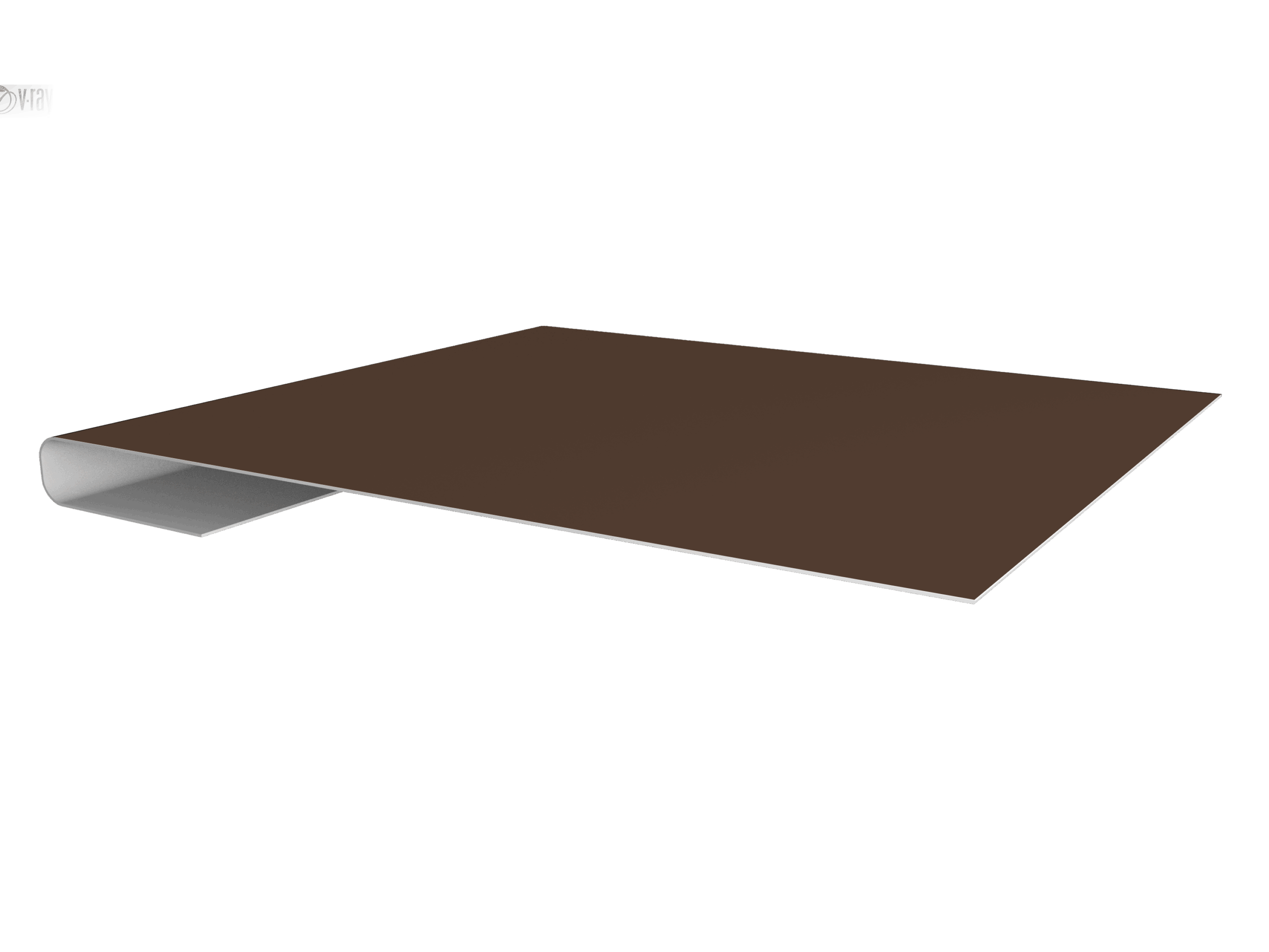 Планка завершающая 0,5 Satin Matt RAL 8017 шоколад (3м)