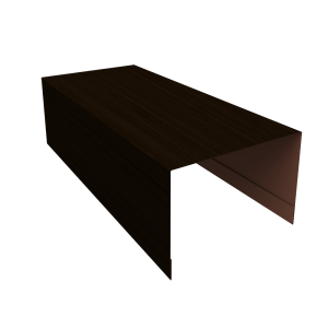 Крышка для забора из сайдинга ЭкоБрус 0,45 Print Elite Choco Wood TwinColor (2,5м)