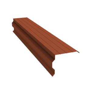 Планка торцевая фигурная 90х110 0,45 PE с пленкой RAL 8004 терракота (3м)