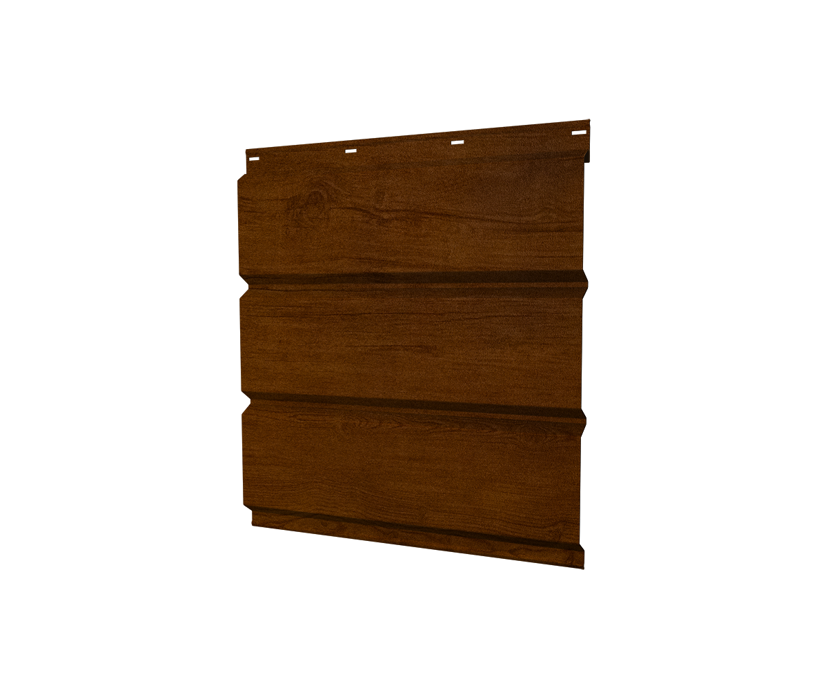 Софит металлический без перфорации 0,45 Print Premium с пленкой Golden Wood Intense FTC