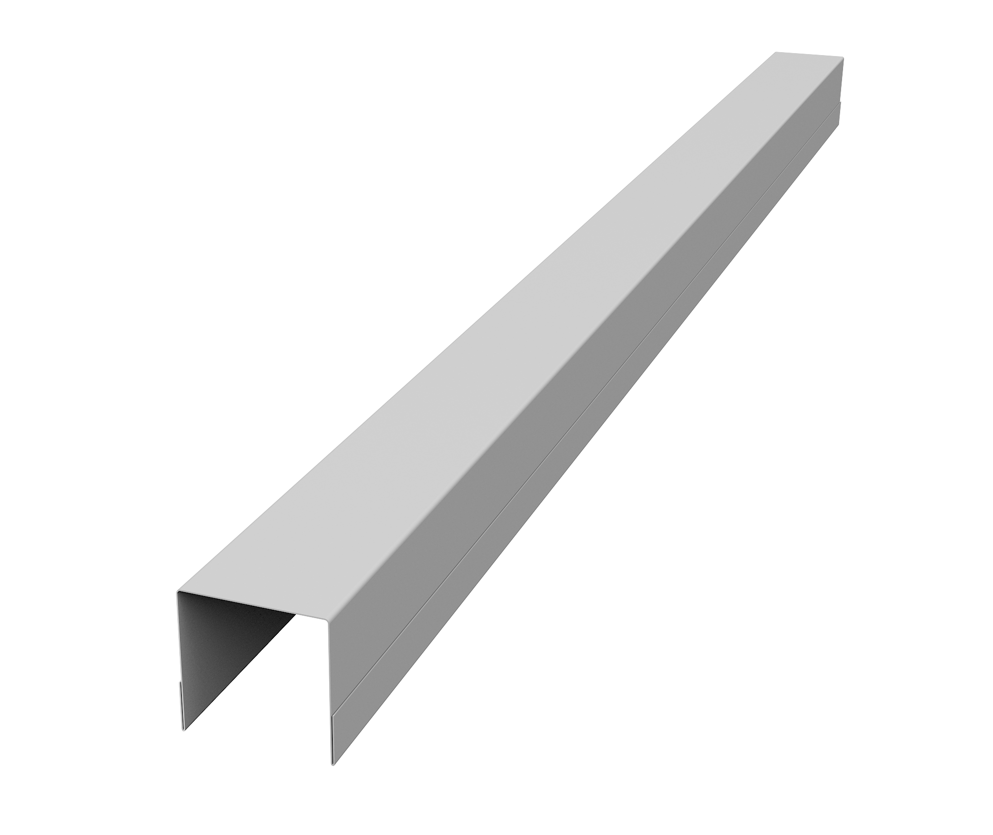 Планка вертикальная обратная для горизонтального монтажа штакетника 0,45 PE RAL 9003 сигнальный белый (2м)