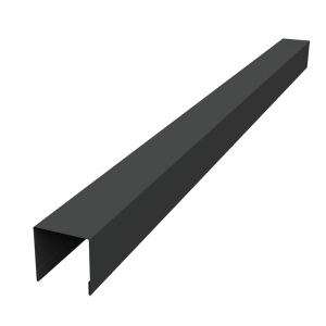 Планка вертикальная лицевая Palermo 0,45 PE-Double RAL 7016 антрацитово-серый (2м)