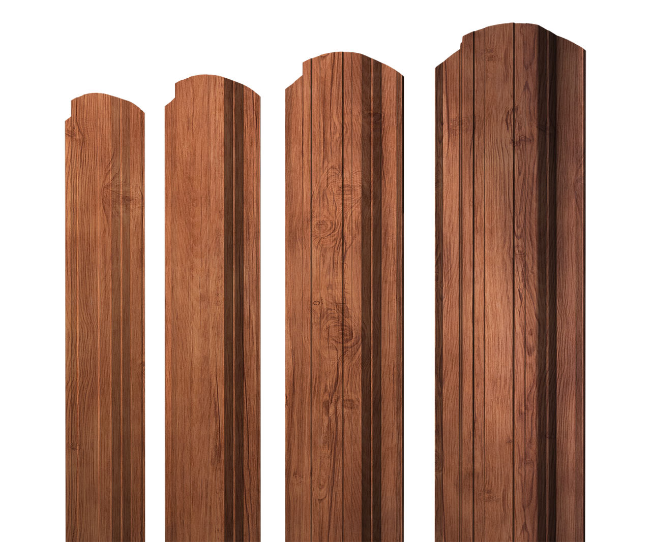 Штакетник Прямоугольный фигурный 0,45 Print Premium Rowan Wood Intense FTC
