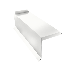 Планка торцевая сегментная 30мм Левая 0,5 PE с пленкой RAL 9003 сигнальный белый