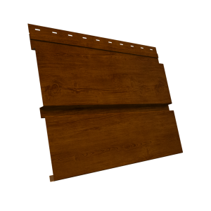 Софит металлический Квадро Брус без перфорации 0,45 Print Premium с пленкой Golden Wood Intense FTC