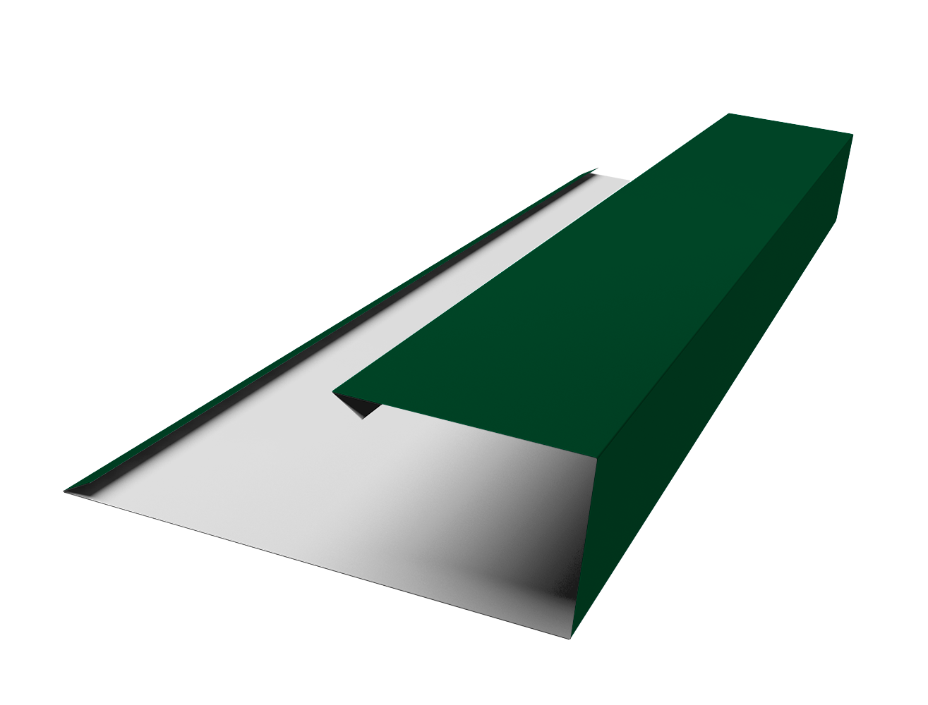 Планка торцевая страховочная 0,45 Drap TX RAL 6005 зеленый мох (2м)