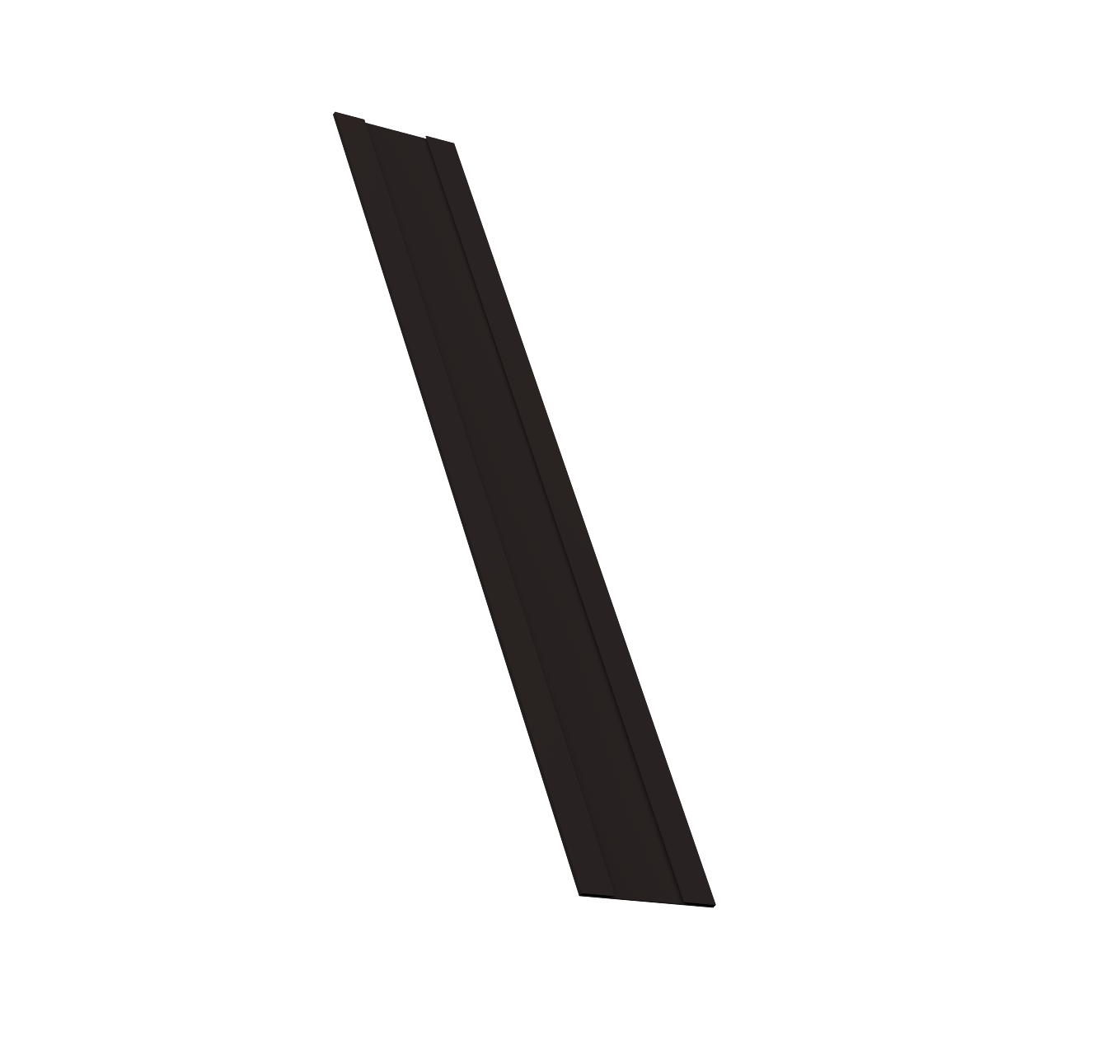 Крепежная планка жалюзи Milan, Milan Slim, Tokyo 0,45 PE-Double RAL 9005 черный (2,5м)