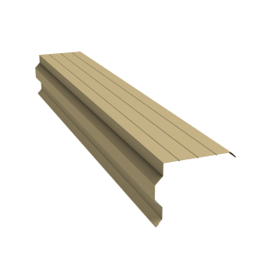 Планка торцевая фигурная 90х110 0,45 PE с пленкой RAL 1014 слоновая кость (2м)