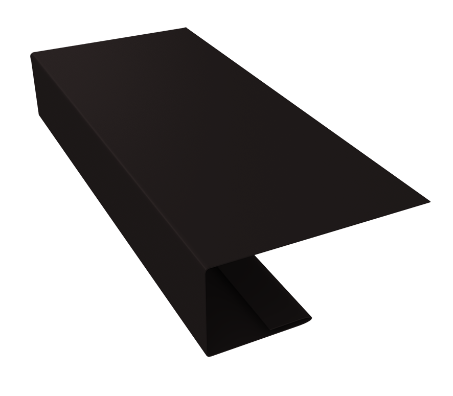 J-Профиль 18мм 0,45 PE-Double с пленкой RAL 9005 черный (2м)