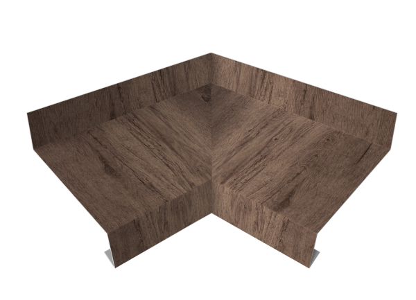 Угол отлива внутренний 50 0,45 Print Premium с пленкой Almond Wood Fresh