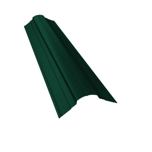 Планка конька фигурного 70x70 0,7 PE с пленкой RAL 6005 зеленый мох (3м)