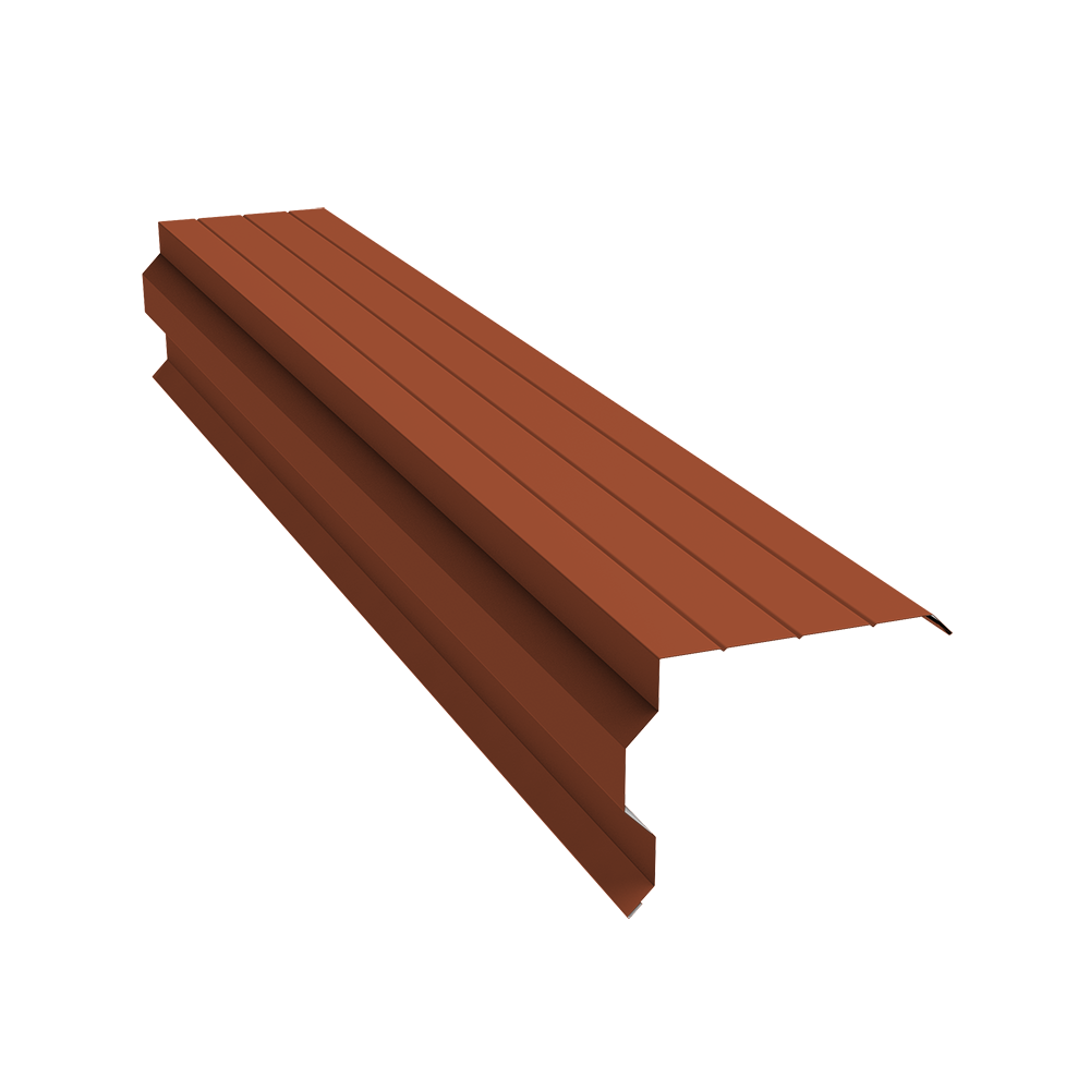 Планка торцевая фигурная 90х110 0,45 Drap TR RAL 8004 терракота (3м)