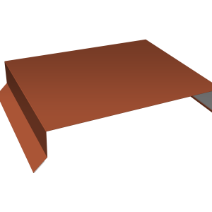 Парапетная крышка прямая 200мм 0,5 Satin с пленкой RAL 8004 терракота (2м)