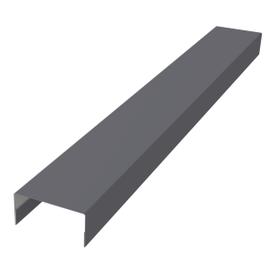 Крышка забора для горизонтального монтажа штакетника 0,45 Drap TX RAL 7004 сигнальный серый (2,5м)