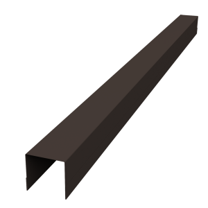 Планка вертикальная обратная Palermo 0,45 PE-Double RR 32 темно-коричневый (1,8м)