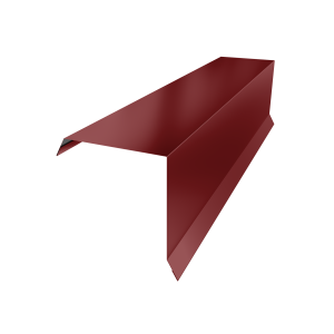 Планка торцевая 95х95 0,45 PE с пленкой RAL 3011 коричнево-красный (3м)