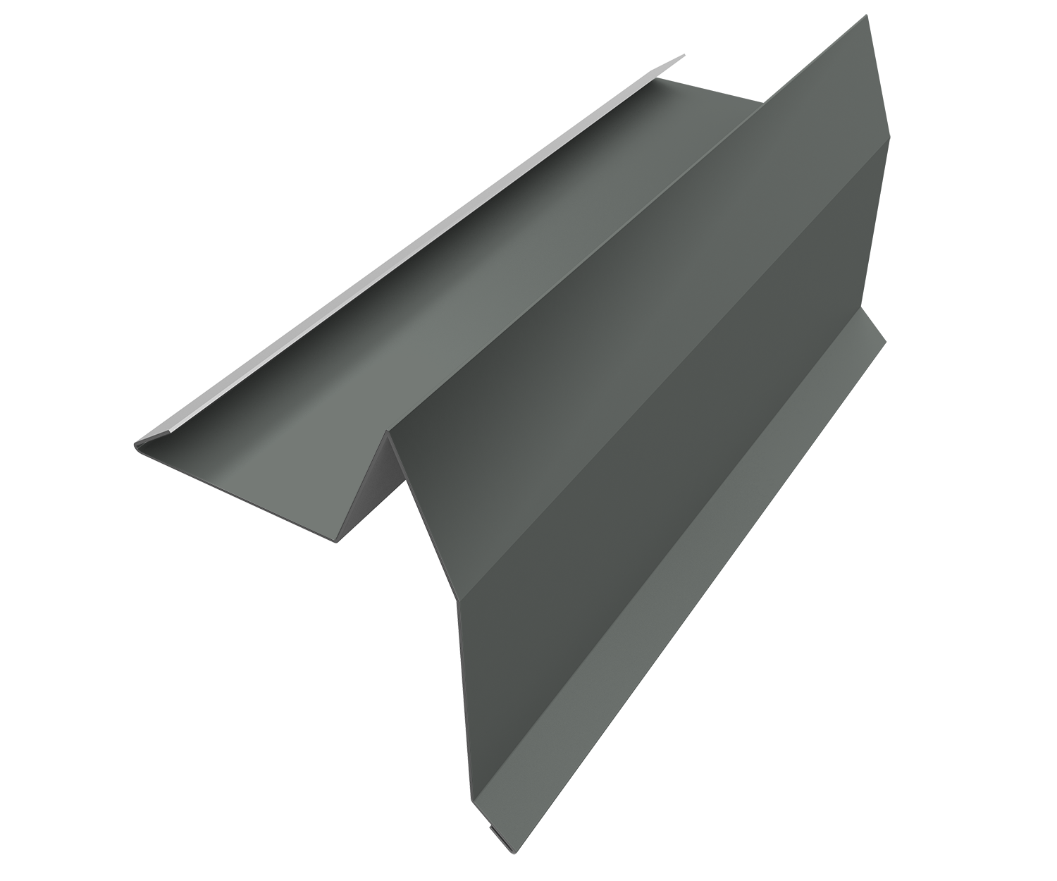 Планка торцевая для шифера 0,45 PE с пленкой RAL 7005 мышино-серый (2м)