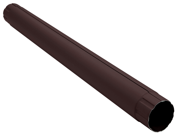 Труба круглая соединительная GL PU Matt 90 мм 1 м RAL 9005 черный