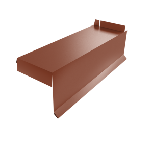 Планка торцевая сегментная Квадро профи Правая стартовая 0,5 Satin Matt RAL 8004 терракота
