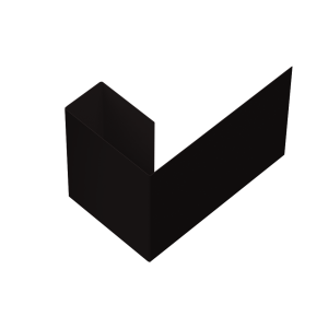 Финишный профиль фибросайдинга 0,5 Velur X RAL 9005 черный (3м)