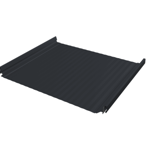 Кликфальц Pro Gofr Grand Line 0,5 Drap с пленкой на замках RAL 7024 мокрый асфальт