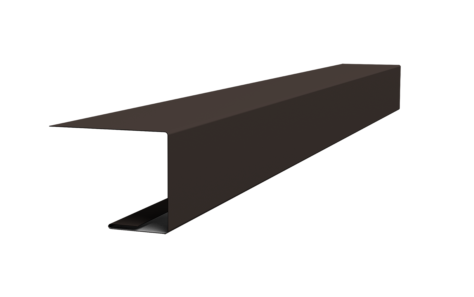 Планка завершающая для Кликфальц Pro 0,45 Drap TX RR 32 темно-коричневый (2м)