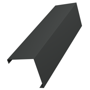 Декоративная накладка на столб универсальная угловая 80х80 для забора жалюзи 0,45 PE-Double RAL 7016 антрацитово-серый (2м)