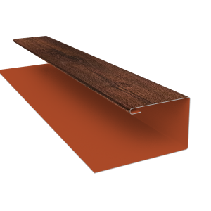 Планка П-образная Блок-Хаус new Grand Line 0,4 Print Premium Cherry Wood Dark FTC (2м)