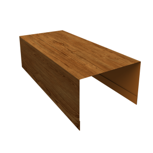 Крышка для забора из сайдинга ЭкоБрус 0,45 Print Elite Golden Wood TwinColor (2,5м)