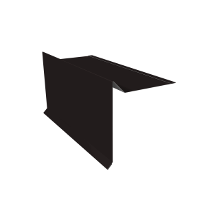 Планка ветровая с отгибом для мягкой кровли 100х20х70 0,5 PurLite Matt RAL 9005 черный (2м)