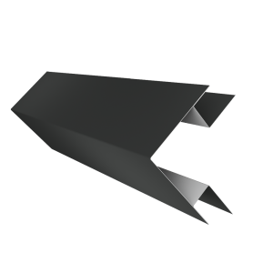 Планка угла внешнего сложного Экобрус Grand Line 0,5 GreenCoat Pural BT, matt RR2H3 (RAL 7016 антрацитово-серый) (2м)