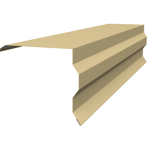 Планка торцевая фигурная 100х85 0,7 PE с пленкой RAL 1014 слоновая кость (2м)