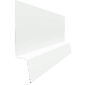 Планка начальная фальц 0,5 Satin с пленкой RAL 9003 сигнальный белый (3м)