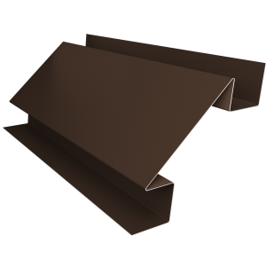 Планка угла внутреннего сложного Экобрус Grand Line 0,45 PE-Double с пленкой RAL 8017 шоколад (2м)