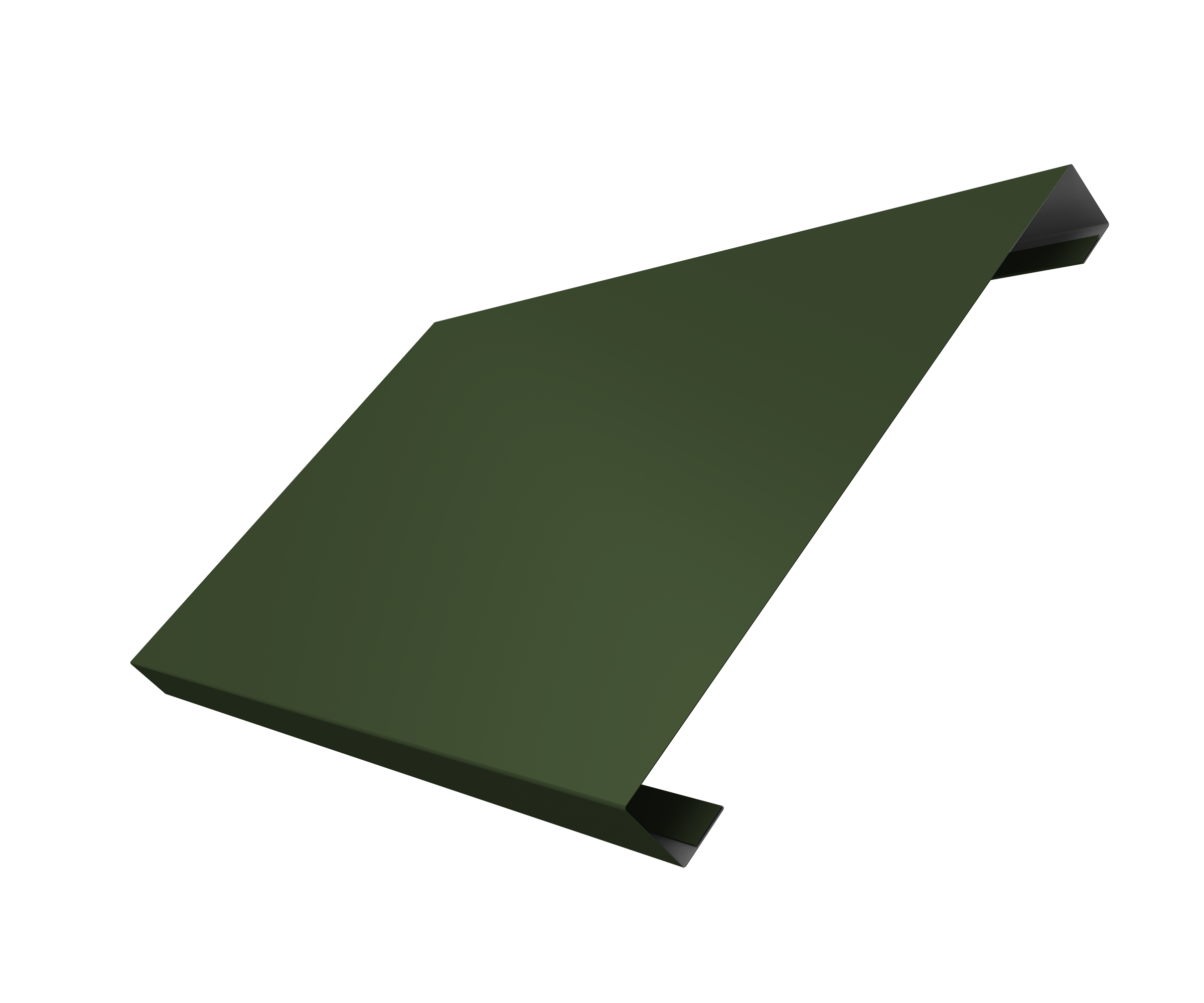 Ламель лицевая 200 забора жалюзи Texas 0,5 Satin Matt TX RAL 6020 хромовая зелень