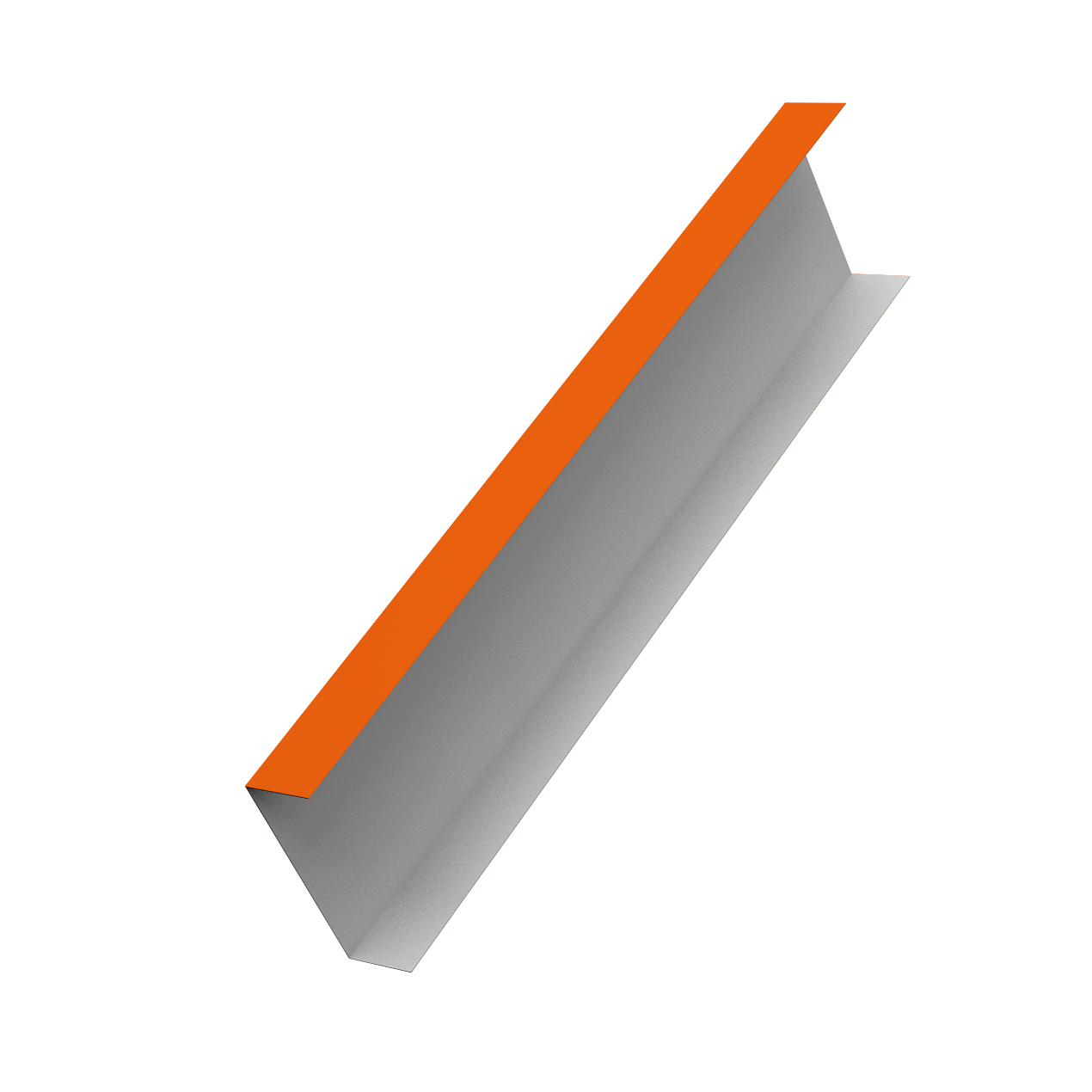 Декоративная накладка на столб универсальная 60х60 для забора жалюзи 0,45 PE RAL 2004 оранжевый (1,8м)