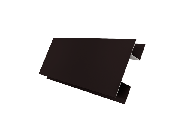 Планка H-образная Экобрус 0,45 Drap TR RAL 9005 черный (3м)